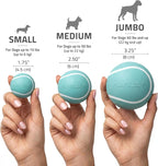 Playology Dog Toys | Squeaky Chew Ball for Dogs | Peanut Butter Scented Medium Dog Ball | Bouncy Floating Chew Toys for Fetch