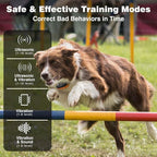 Vibrating Dog Collar No Shock - 3300ft Dog Training Collar with Remote for 10-120lbs Small Medium Large with Beep, Vibration, Ultrasonic Modes, Security Lock & No Prongs