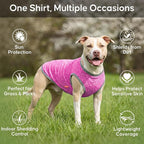 KYEESE 2Pack Dog Shirt, Lightweight Sun Protection Sleeveless Dog T Shirts for Small Dogs Girl, Breathable Puppy Reflective Tank Top Summer Dogs Clothes for Outdoor Walking, Grey+Hotpink, S