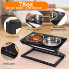 Elevated Dog Bowl, Adjustable Height and Tilt Angle Dog Bowl Stand | Precisely Adjust Height And Tilt Angle, Easy To Clean, Equipped With 2 Stainless Steel Food Bowls, Sturdy And Durable.