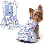 Parisian Pet Flamingo Dog Dress - Summer Clothes for Small Dogs Girl - Stylish Pet Dress - Comfortable Sleeveless Dog Outfits - Lightweight and Breathable Puppy Clothes - Dresses for Dogs
