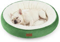 Love's cabin Round Donut Cat and Dog Cushion Bed, 30in Pet Bed for Medium or Large Dogs, Anti-Slip & Water-Resistant Bottom, Soft Durable Fabric Pet Beds, Washable Calming Cat Bed, Light Green