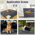 Smiry Waterproof Dog Bed Cover, Reversible Pet Blanket for Sofa Couch | Soft Washable Dog Blanket, Leakproof Couch Cover for Dogs Cats & Furniture Protection, 52x82, Dark Grey/Dark Grey