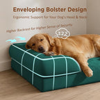 Comfort Expression Orthopedic Dog Beds for Large Sized Dog with Bolster | Waterproof Dog Couch Bed with Washable Cover & Non-Slip Bottom, Supportive Egg Crate Foam Large Pet Bed, 36x27 Inch