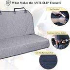 VIVAGLORY Dog Seat Covers, Dog Backseat Cover Pet Bench Protectors with Anti-Slip Backing, Back Seats Cover Rear Seat Covers Car Seat Cover for Dogs, Heather Black, 46" L * 52" W | Backseat Cover for Car Suv & Truck, Back Rear Backseat Bench Protector