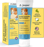 Jasper Dog Toothpaste Double Enzymatic, Chicken Flavor 3.5oz | Vet Approved Pet Tooth Paste with Natural Ingredients, Freshens Breath, Whitens Teeth, Plaque and Tartar Remover for Teeth