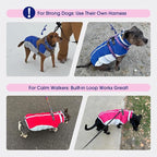 FUAMEY Dog Winter Coat Fleece Warm Large Dog Coat with Harness Built in | Dogs Cold Weather Fleece Coats Zip up Reflective Dog Winter Vest Windproof Water Resistant Snow Coats Solid Black XL