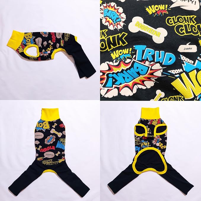 D Doggy Star Italian Greyhound Clothes Stretchable Bow Sleeveless Onesie Whippet for Dog (2XL,Onesie Bow Black)