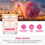 Pet House Candles, Scented Pet Candles, Natural Plant-Based, 60 Hour Burn Time - Pink Sugar, 9 oz, 2 Pack