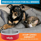 Master Pet Supply Stainless Steel Dog Bowls - 25 oz, Heavy Duty - Crimson Flame, Double Wall Extra-Thick Insulated, Non-Slip Pet Water Bowl for Dogs, Cats & Pets, Anti Rust Metal, Dish Washer Safe