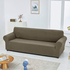 Joccun Stretch Loveseat Couch Cover Slipcover, 1-Piece Sofa Cover for 2 Cushion Couch Spandex Jacquard Washable Furniture Protector Cover for Living Room,Kids,Pets（Loveseat,Fossil）
