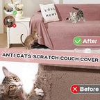 Couch Cover Washable for 2 Cushion Sofa, Cat Scratch Proof Furniture Protector Love Seat L Shape Couch Covers Soft Sectional Sofa Cover for Dogs Pets, 71" x 118", Pink
