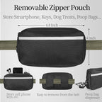 iYoShop Hands Free Dog Leash with Zipper Pouch, Dual Padded Handles and Durable Bungee for Walking, Jogging and Running Your Dog (Large, 25-120 lbs, Military Green)