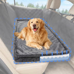Loiion Dog Car Bed, Non-Slip Backseat Extender Pet Mat 56"x28.7" | Removable, Washable Dog Bed With Waterproof Liner Protects Car Seats, Anti-Slip Travel Bed For Dogs