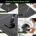 Mofason Silicone Cat Litter Mat XXL, Black Extra Large Litter Matt for Cat | Waterproof 38"x25" kitty litter box mat for floor; extra large pet trapping rug pad mat, cat litter catcher easy clean indoor