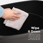 IRIS USA Large Top Entry Cat Litter Box, Hooded Privacy, Black/Gray | Multi-Cat Households, Protected Interior, Enclosed Top Access, Dog Proof Pan, Reduced Tracking, Odor Trapping