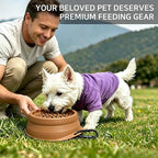 Cool Kids Collapsible Dog Bowl Travel Portable Anti-Tip Double-Sided | 2-In-1 Slow Feeder & Hydration, Catnip Scent, Abs+Tpe Sturdy Build, Fits Small Medium Pups, Hiking Camping Gear