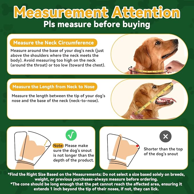 WinWeal Upgraded Soft Dog Cone Collar for Large Medium Dogs After Surgery – Adjustable Transparent Recovery Collar, Breathable Elizabethan E-Collar for Wound Healing & Anti-Licking (M, Dark Green)