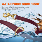 Viper Biothane K9 Working Dog Leash Waterproof Lead for Tracking Training Schutzhund Odor-Proof Long Line with Solid Brass Snap for Puppy Medium and Large Dogs 6ft, Merlot Burgundy