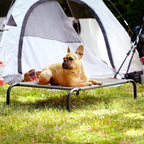 FurHaven Elevated Pet Cots - Cooling & Breathable Nylon Mesh Hammock for Small Dogs & Cats/Easy-to-Assemble/Durable and Reinforced/Perfect for Rest & Relaxation Outdoors - Graphite Gray, Small