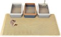 XXL Cat Litter Mat Litter Trapping Mat, 47x36in Litter Box Mats Extra Large | 2-Layer Honeycomb Litter Rug with 1.2cm Sifting Holes to Less Mess, Waterproof, Keeps Floor Clean.Mengbu(Khaki:47"x36")