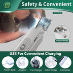 CATPICK 2-in-1 Cat Nail Clippers & Dog Nail Clippers Trimmers for Large Medium Small Dogs Cats Claw Trimmer Quick Sensor and Safety Guard USB Rechargeable with 2 LED Lights Dogs Nail Trimmer