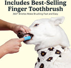 Jasper Dog Tooth Brushing Kit and Dog Toothpaste (Chicken) Kit 360 | Vet Approved Pet Tooth Paste & ToothBrush, Freshens Breath, Whitens Teeth, Plaque and Tartar Remover for Teeth