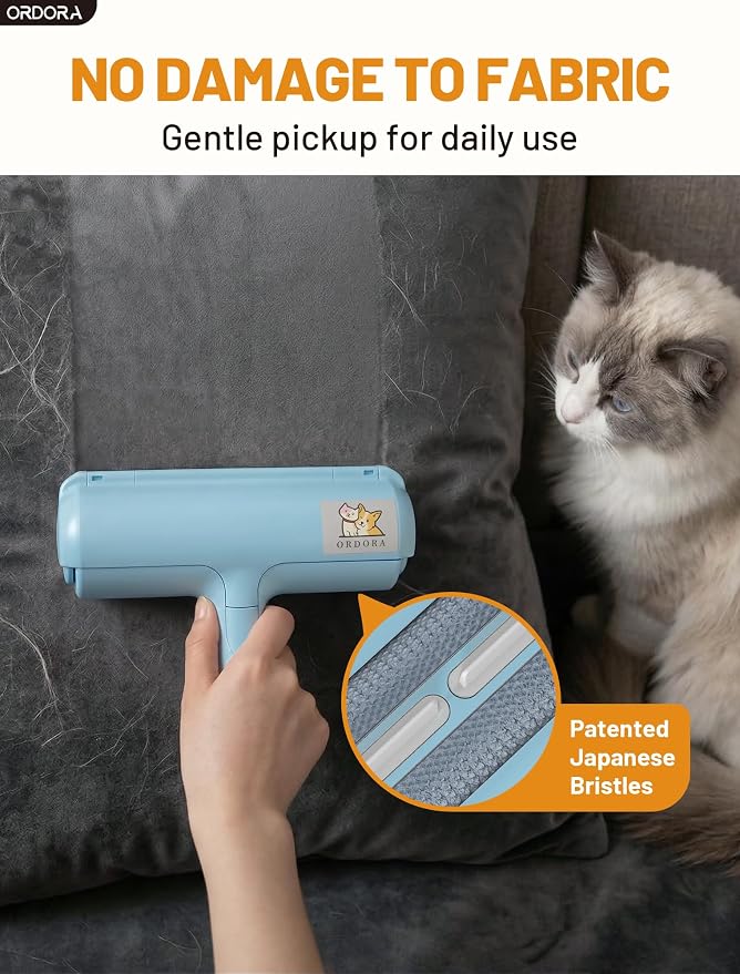 Pet Hair Remover Roller, Reusable Lint Roller for Dog and Cat Hair | Portable Pet Hair Roller with Large Fur Bin for Couches, Bedding, Car, Rugs & Furniture, No Refills or Batteries, Pet Homes