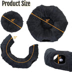 Cat Tunnel Bed with 2 Catnip Fish Toys (1000mg Natural Catnip) Interactive Cat Toys, Cat Tubewith Kitten Toys for Indoor Kittens, Collapsible Play Tunnel, Dark Grey