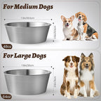 Heavy-Duty Stainless Steel Dog Bowl - Food Grade 304, Rustproof & BPA Free - Easy to Clean, Dishwasher Safe -Large (64oz, 8 Cups) Sizes for Dogs 80-110lbs
