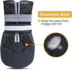 Dimicoo Breathable Dog Boots for Medium Large Dogs,Non-Slip Dog Shoes for Summer Hot Pavement,Lightweight Paw Protector Dog Booties for Outdoor & Indoor Hardwood Floors