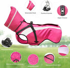 Dog Raincoat Waterproof Raincoats for Dog Reflective Dogs Rain Jackets with Hood Hoodie Pet Rain Poncho Coat for Small Medium Large Dogs Puppies S-XXL (Pink, XL)