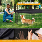 Peekaboo Dog Playpen Top Cover for 24-Inch 8-Panel Octagonal Pen, Black | 600D Oxford and breathable mesh top cover adds shade and an overhead barrier for indoor or outdoor pet play areas.