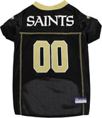 Pets First NFL New Orleans Saints Dog Jersey, Size Medium, Football Shirt Costume for Pet, Dog Sports T-Shirt, NFL Team Clothing for Cats, Licensed Pet Apparel Available in 7 Sizes and 32 Teams