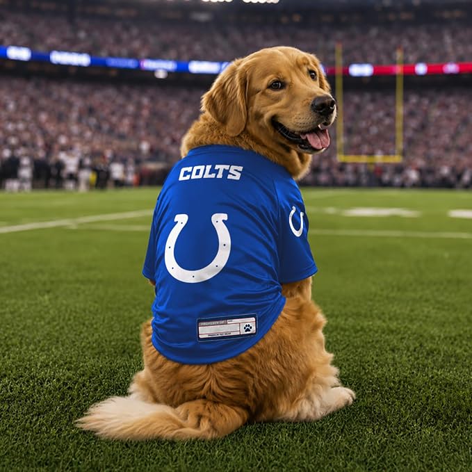 Littlearth NFL Indianapolis Colts Stretch Pet Jersey, Team Color, Small
