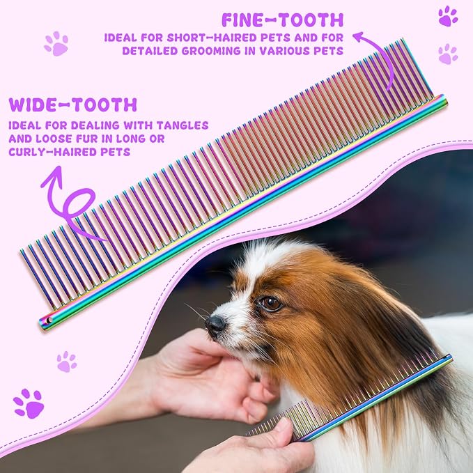 Professional Dog Grooming Scissors Set, 7 Inch/8 Inch Pet Grooming Scissors Chunkers Shears for Dog, Curved Dog Grooming Scissors, Thinning Shears for Dog with Grooming Comb | Pet Grooming Chunkers Shears for Dog, Curved Dog Grooming Scissors, Thinning...