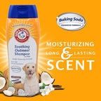 Arm & Hammer for Pets Soothing Oatmeal Dog Shampoo, Vanilla Coconut Scent, Baking Soda Odor Control, Moisturizing Shampoo for Dry Dog Skin, pH Balanced for Dogs, 20 Fl Oz - 2 Pack