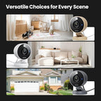Kiwibit 2K Security Camera Indoor/Outdoor, Pet Camera, Baby Monitor, Magnetic Mount, AI Detection, Color Night Vision, SD & Cloud Storage, Compatible with Alexa, 10FT Extra-Long Cable