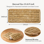 Soulbond Dog Bed for Car Back Seat Plush Backseat Pet Bed Mat, Light Brown | Non-Slip Travel Pet Mat, Fuzzy Plaid Dog Seat Cover, Fit for Backseat Extenders and Trucks SUVs