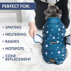 Spark Paws Dog Surgery Recovery Suit – Dog Recovery Suit After Surgery, Anti-Lick Dog Onesie, Abdominal Wound Protector, Soft Cone Alternative for Spay Neuter Male Female Pet Recovery - Stars - S