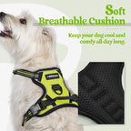 rabbitgoo Dog Harness No Pull with 2 Leash Clips, Adjustable Soft Padded, Reflective Oxford No Choke Pet Vest with Easy Control Handle for Puppy, Green, XS | No Choke with Handle, Adjustable Soft Padded, Reflective, Easy Control for Walking, Wild Lime,...