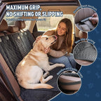 Dog Car Seat Cover, Back Seat Cover for Dog Pet Car Seat Universal Waterproof Scratch Proof Nonslip Durable Soft Pet Backseat Protector for Cars Trucks & SUVs (Black)