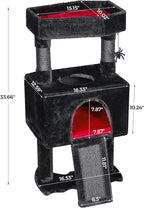 BEWISHOME Cat Tree Tower for Indoor Cats, Gothic Cat Trees with Coffin Bed | Goth Cat Tree/Condo/House with Scratching Posts, Cat Shelves with Spider Toy, Pet Play Activity Center Black with Red MMJ95R