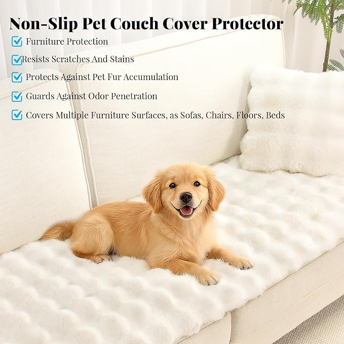 Sofa Covers for 3 Cushion Couch, Non Slip Couch Covers Pet Friendly Washable Couch Covers for Sofa, Soft Thick Sectional Couch Cover L Shape Sofa Furniture Protector for Kids Dogs Cat Pet, 27.6"x82.7"