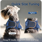 Eagloo Small Dog Harness and Leash Set, Step in Medium Small Puppy Pet Vest | Light, Soft, Breathable Air Mesh, Easy on and off with Hook & Loop, Reflective for Safe Walking, Navy Blue, M