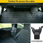 Meginc Dog Seat Covers for Tesla Model Y,Dog Hammock for Tesla with Side Flaps, 100% Waterproof Tesla Model Y Dog Accessories with Mesh Window & Headrest Protector Easy Clean up Pet Car Seat Cover