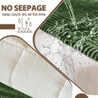 FUANGUI Waterproof Couch Cover Sofa Cover for Dogs and Pets Sofa Protector | Non-Slip Washable Fuzzy Soft Cat Bed Sofa Slipcover for 2-3 Cushion Couch Sofa Pet Friendly, Dark Green, 27.6" x 70.9", 1 pcs