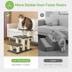 Pawque Dog Stairs & Cat Scratching Post Pet Steps for High Beds Couch | High-Strength Boards Holds up to 150 lbs for Indoor Small Cats Kittens Dogs Climbing Playing, 3 Combination Options, 3 Steps