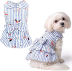 Parisian Pet Flamingo Dog Dress - Summer Clothes for Small Dogs Girl - Stylish Pet Dress - Comfortable Sleeveless Dog Outfits - Lightweight and Breathable Puppy Clothes - Dresses for Dogs