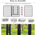 Dog Playpen, 40 inch 8 Panels Dog Fence Outdoor Heavy Duty Dog Pen for Large/Medium/Small Dogs, Indoor Puppy Playpen with Door Portable Pet Fence for RV Camping, Yard